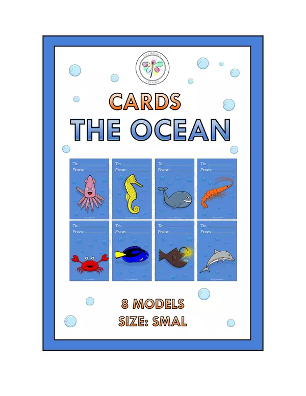 Sea Tags Cards Gifts Animals Ocean Cut Craft 1
