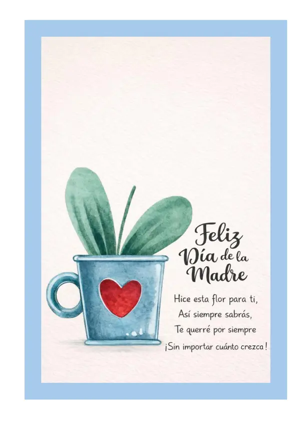 Cuadrito Flor con Huella - Actividad Día de la Madre