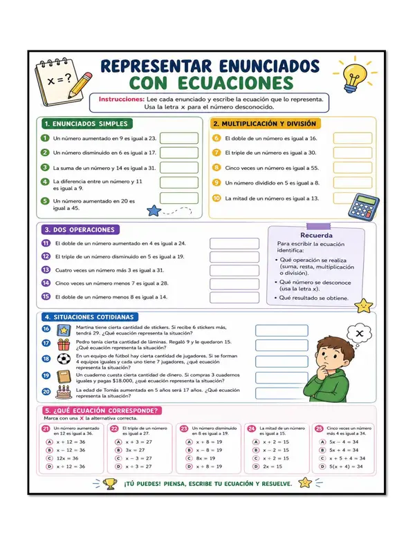 Guía de Aprendizaje de ecuaciones