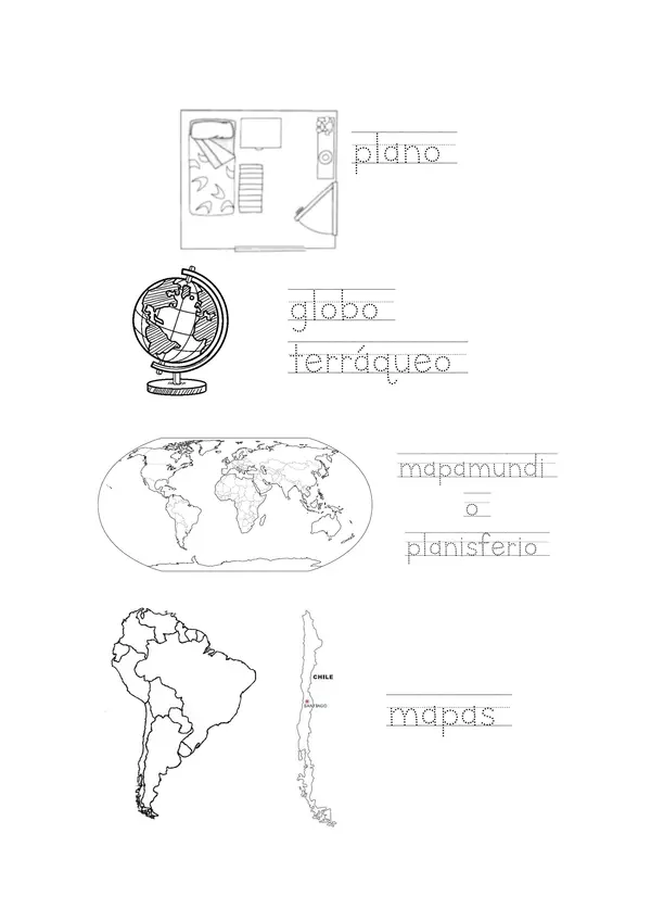 Guía: Vocabulario planos y mapas