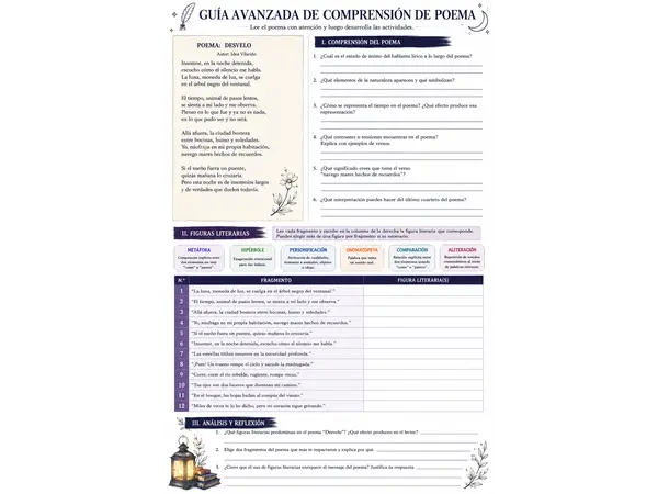 Comprensión de un poema