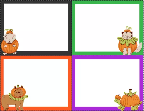 Halloween: formato tarjetas para personalizar 4