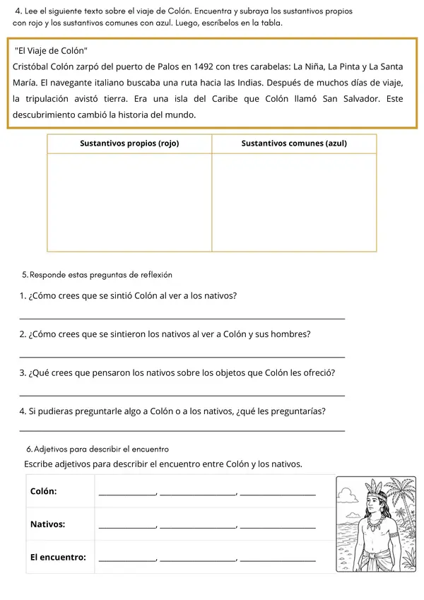 Encuentro de dos mundos, Octubre, Lenguaje