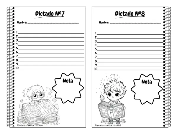 Fichas para trabajar los dictados de palabras | profe.social