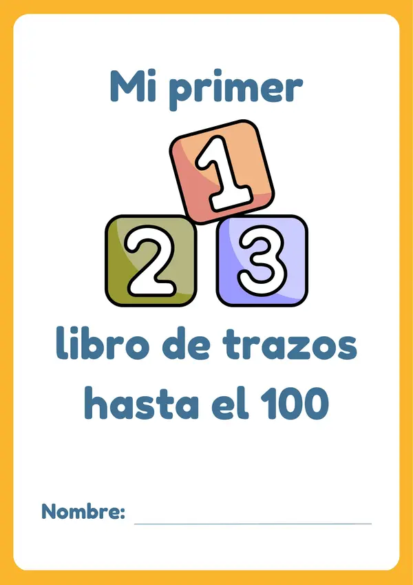 Cuadernillo de trazo "números del 1 al 100"