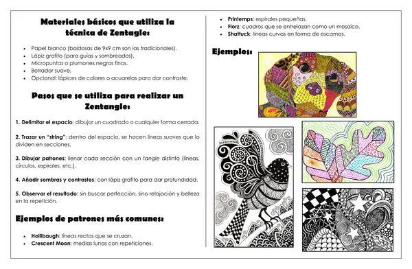 ARTES - Técnica de Zentangle Art