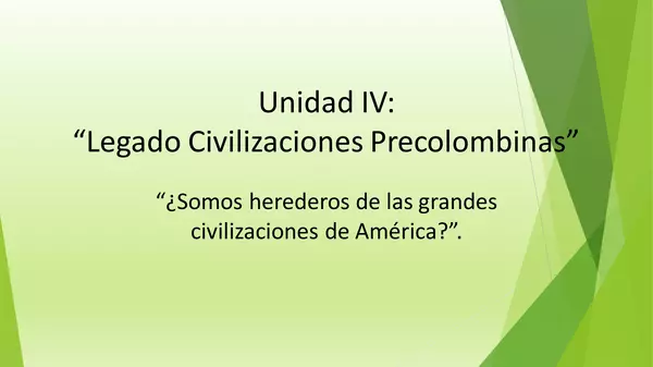 PRESENTACION LEGADO CULTURAL  CIVILIZACIONES PRECOLOMBINAS, SEPTIMO