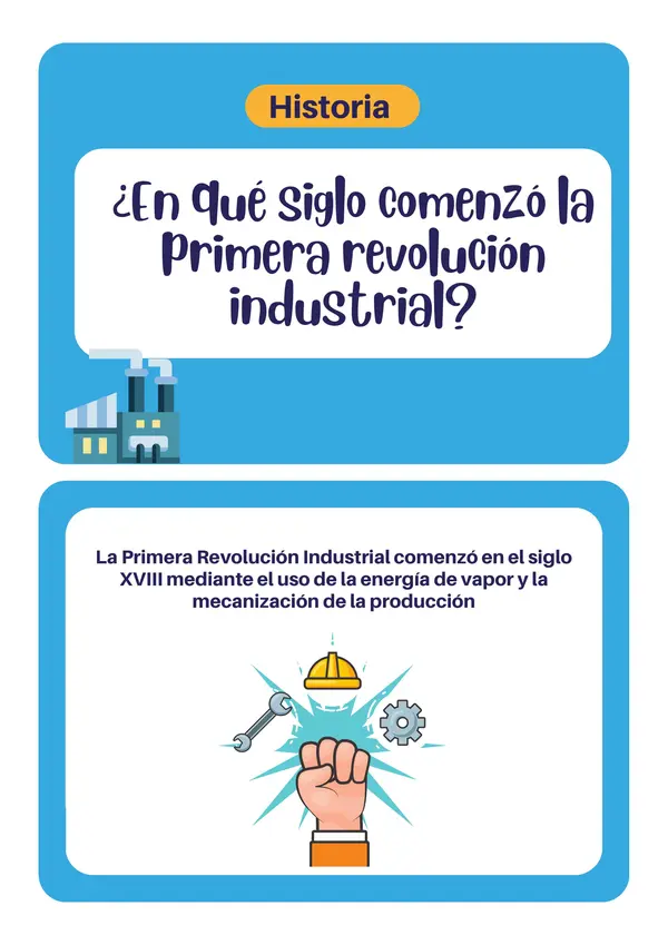 flash Cards Revolución industrial