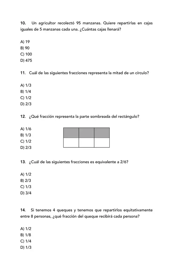 2° Ensayo SIMCE Matemáticas Cuarto Básico