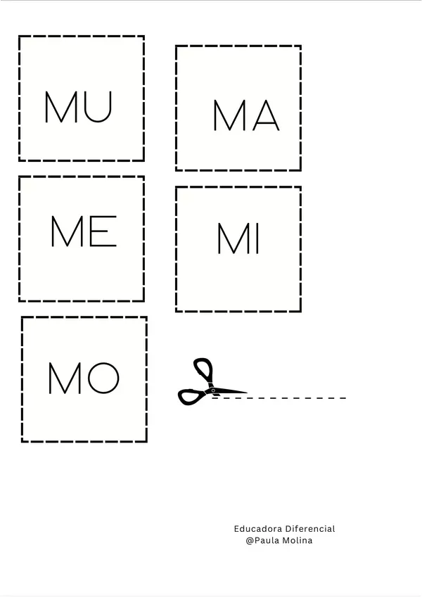 Método global mixto ( consonante M)