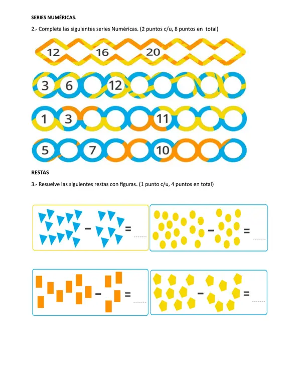 Evaluación de matemática primero básico 