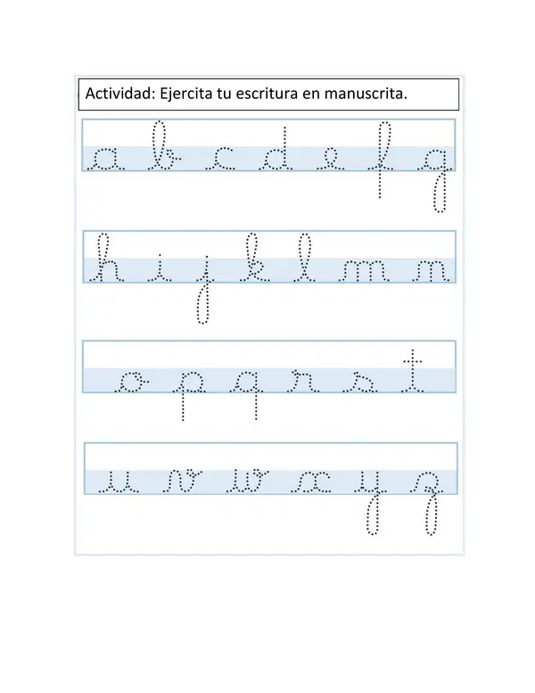 Abecedario manuscrita