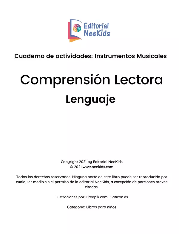 Cuaderno de Lenguaje "Instrumentos Musicales"