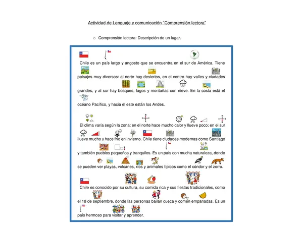 Comprensión lectora Chile.