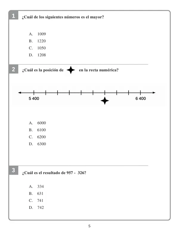 Ensayo SIMCE - Matemática 4to básico N° 6 CON PREGUNTAS DE AÑOS ANTERIORES