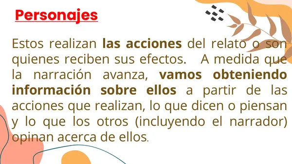 Descripción de personajes"