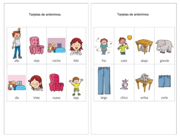 Guía 1°básico "Trabajemos con los antónimos"