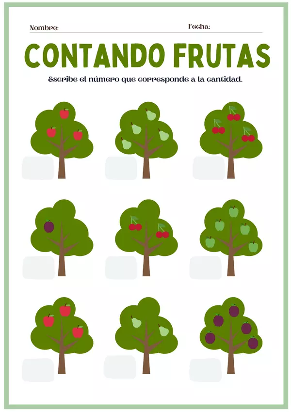Ficha número cantidad