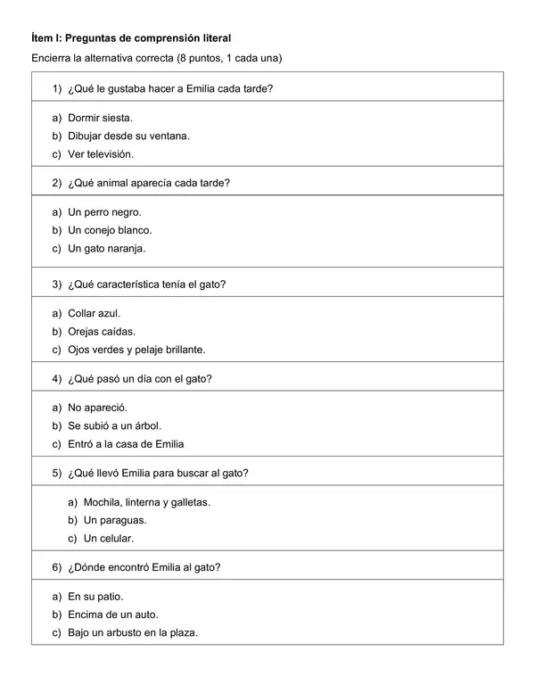 Guía evaluada comprensión lectora