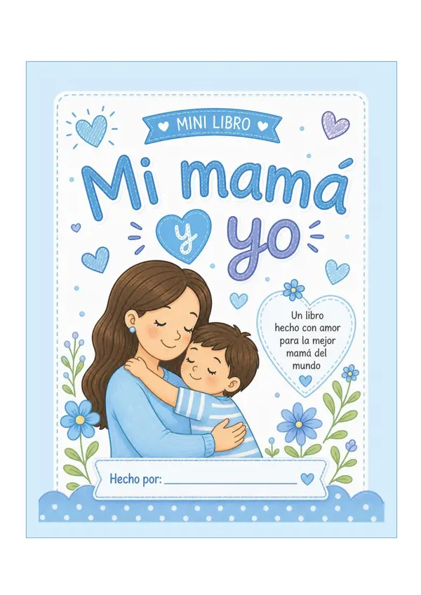  Libro para Mamá “Mi mamá y yo” 🌸 | Regalo Personalizado Hecho por Niños