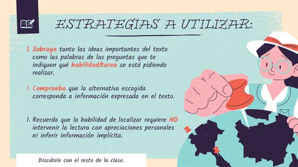Habilidad PAES: Localizar información 🔎 | PPT explicativo + ejercicios de comprensión lectora