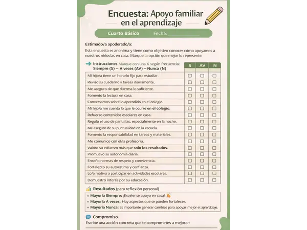 Autoevaluación apoderados