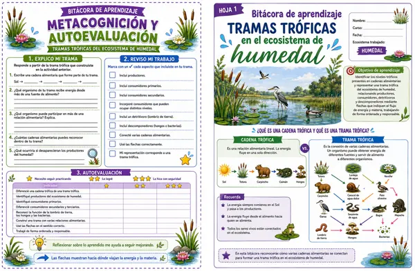 🌿 Bitácora de aprendizaje: tramas tróficas del ecosistema de humedal