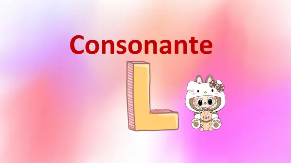 Presentación letra L con Labubu