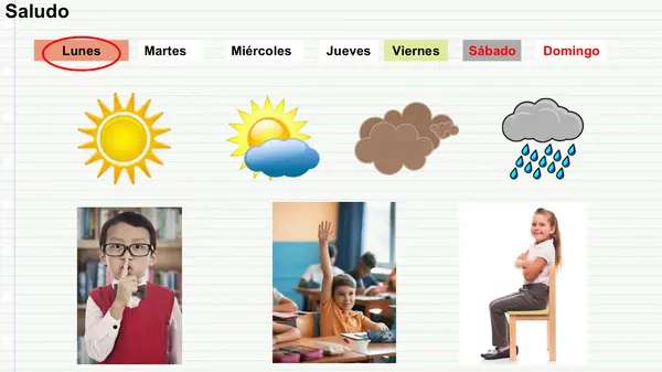 acticidad de descripcion  de la vida cotidian creacion de oraciones completas a partir de una imagen