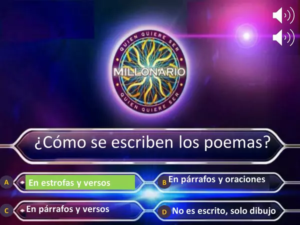 Quién quiere ser millonario Poema y Comic