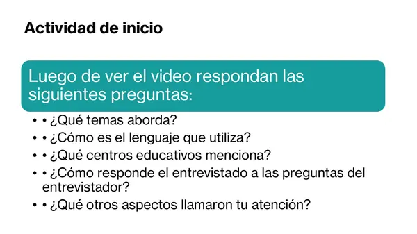 Entrevista a comunidades especializadas