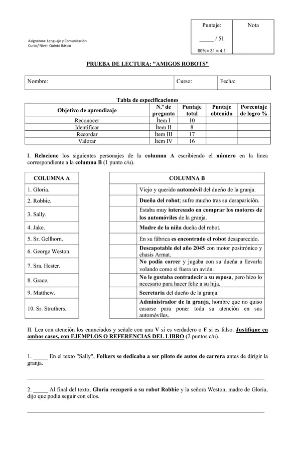 5to - Prueba Amigos Robots