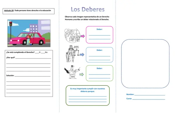 Tríptico Derechos y Deberes