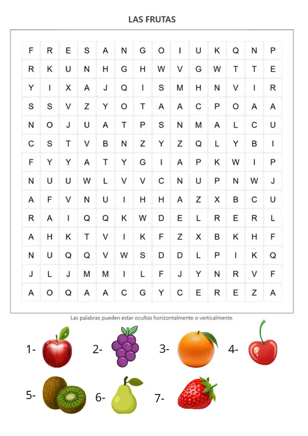 SOPA DE LETRAS