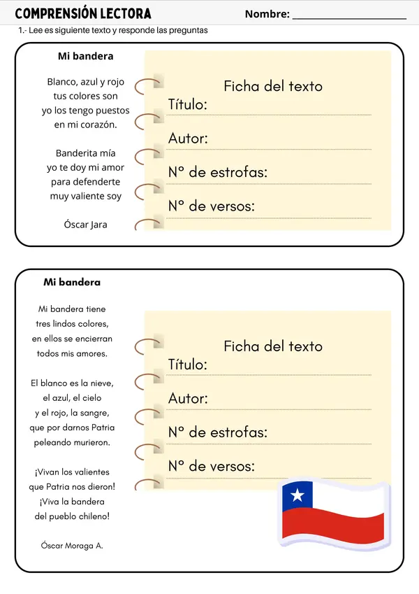 Fiestas Patrias, texto