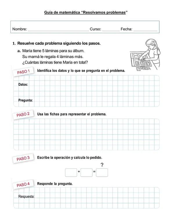 Guía de matemática  1° año "Resolvamos problemas"