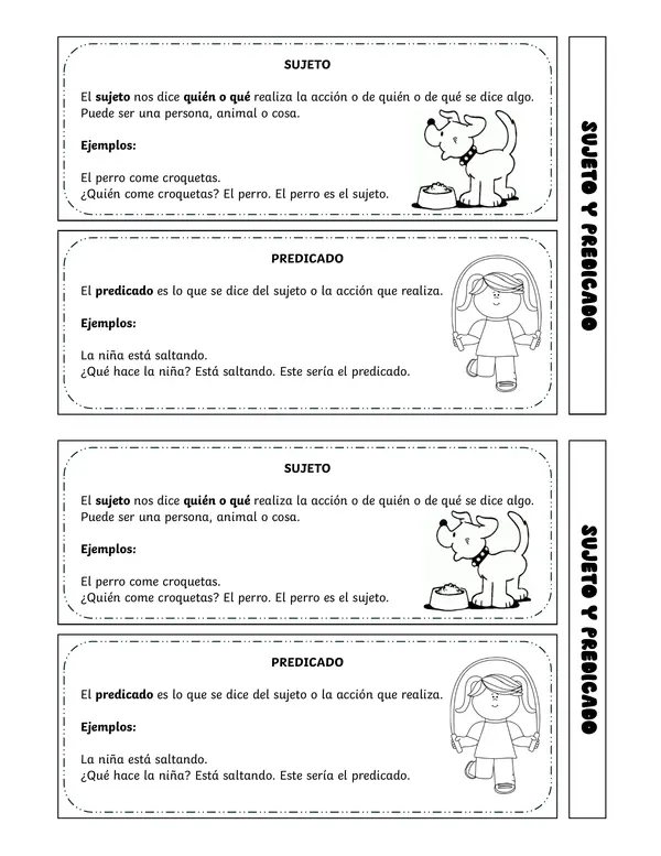 Lapbook sujeto y predicado