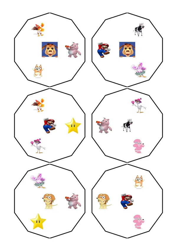 Dobles de dibujos animados 