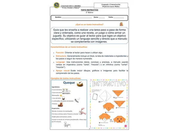 Guía texto instructivo