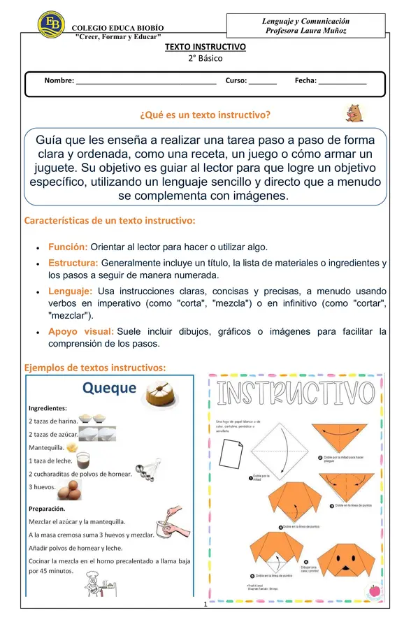 Guía texto instructivo