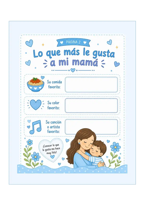  Libro para Mamá “Mi mamá y yo” 🌸 | Regalo Personalizado Hecho por Niños
