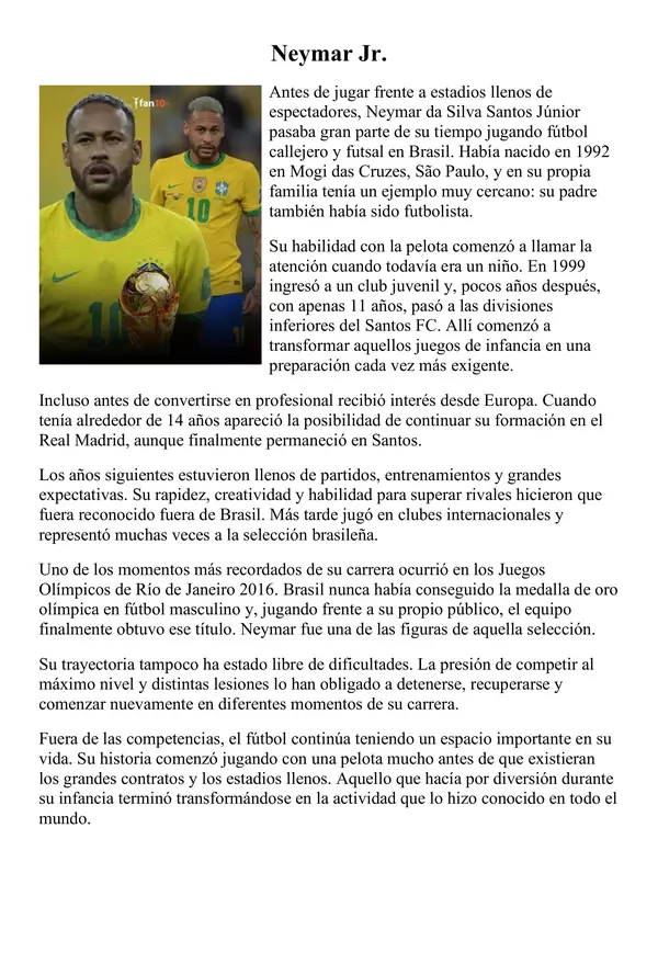12 Biografía artistas y futbolistas