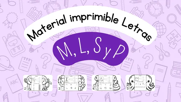 Imprimible letras M, L, S y P