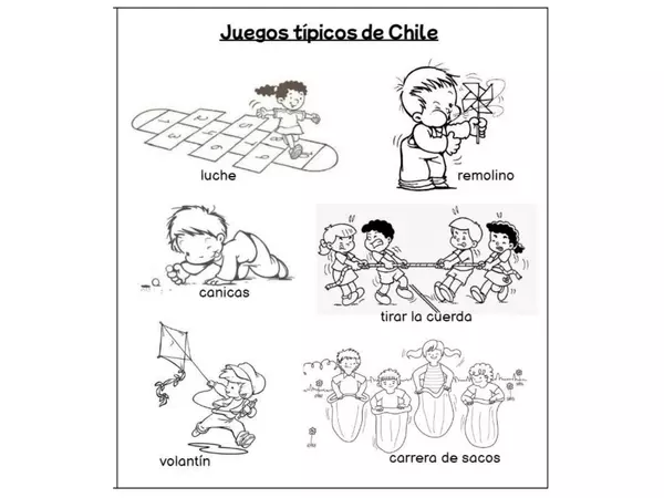 Fichas elementos típicos de Chile