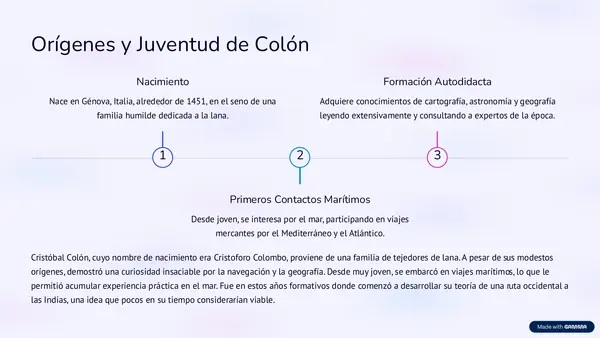 PowerPoint de 10 páginas de Cristobal Colón