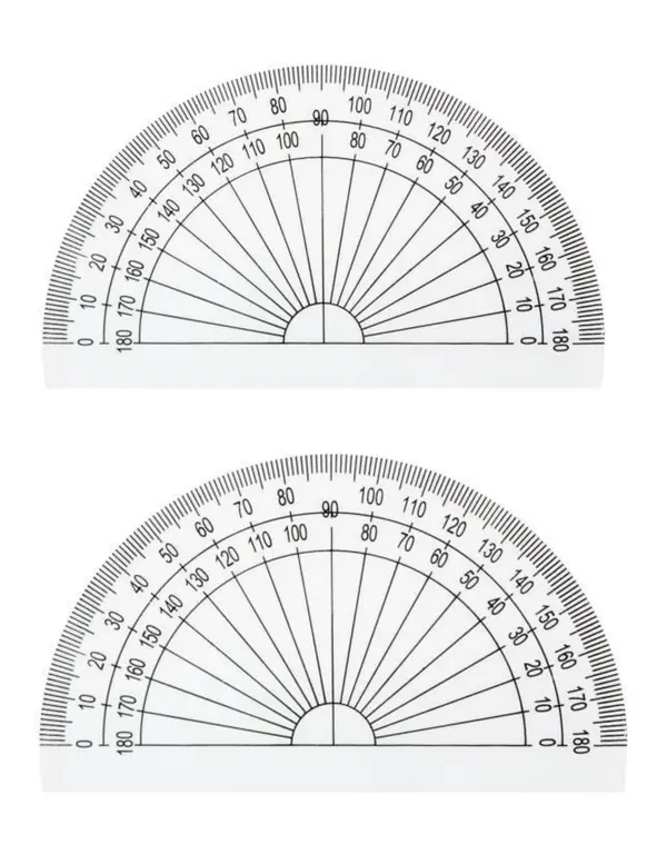 Plantilla de Transportador de 180° y 360° editable en Word