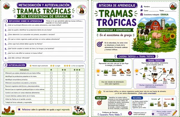 🐓 Bitácora de aprendizaje: tramas tróficas del ecosistema de granja