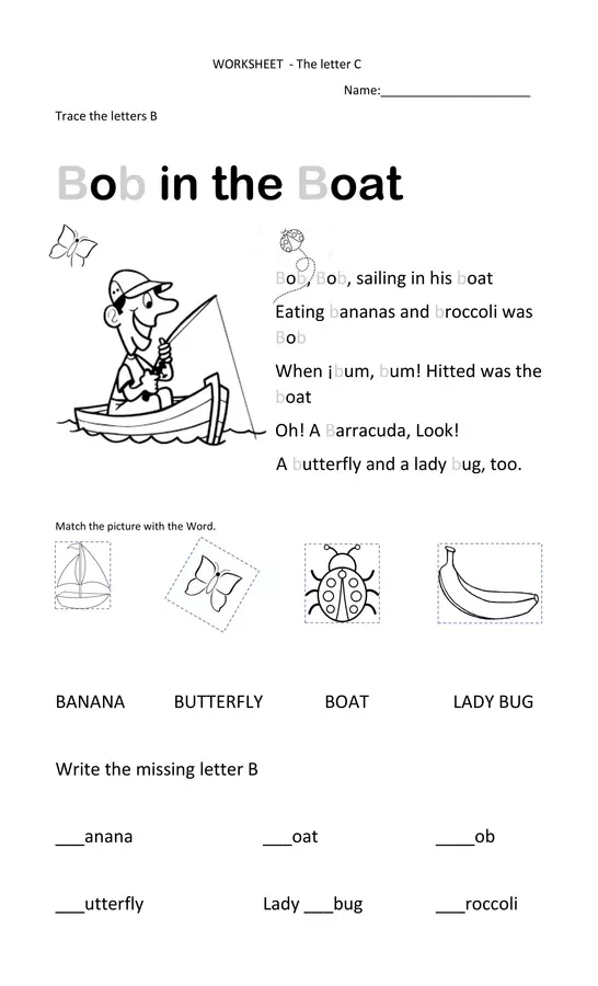 Letter B - Preschool reading