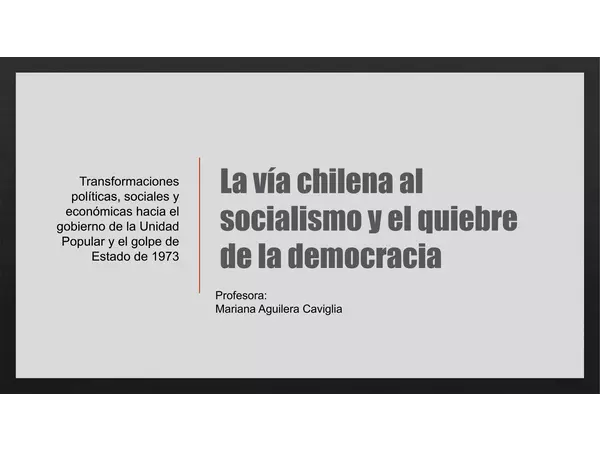 Vía chilena al socialismo: gobierno de la Unidad Popular 