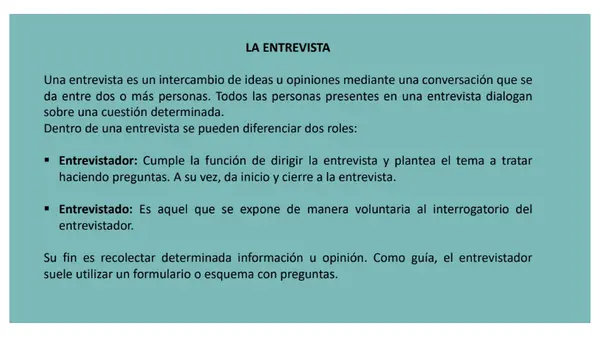 Entrevista a comunidades especializadas